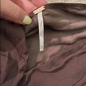Free People, adjustable crop top, dusty brown